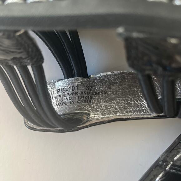 Alegria PIS-101 'Pisa' Black Patent Sandal SZ 37 Comfort Strappy - Picture 4 of 8